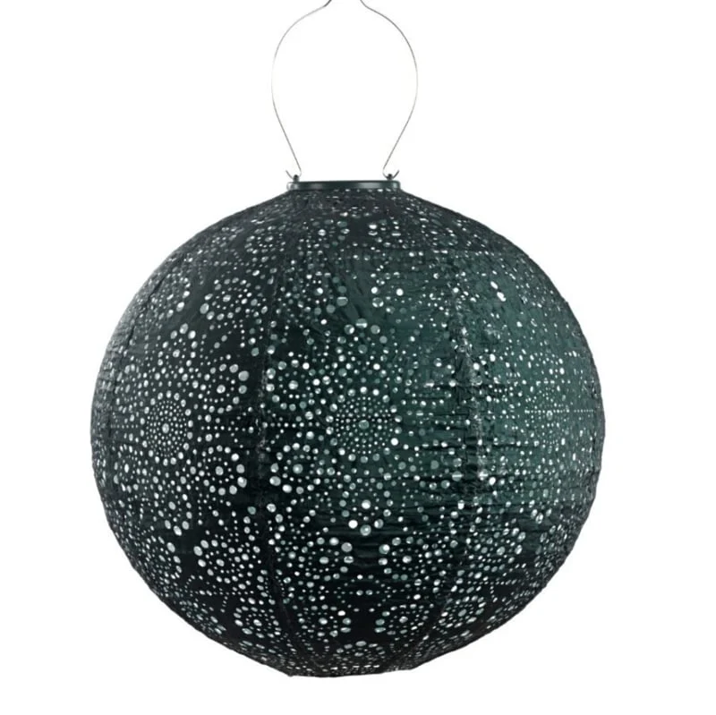Solar Lampion Round - Fiore Green - 40 cm