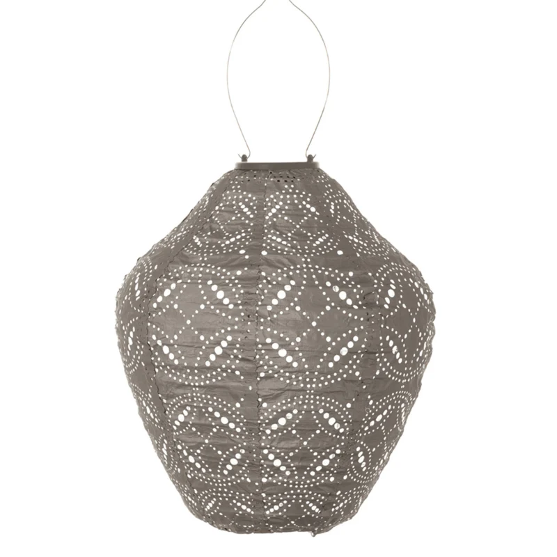 Solar Lampion Jar - Mandela Taupe - 30 cm