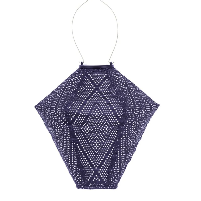Solar Lampion Diamond - Ikat Future Dusk - 28 cm