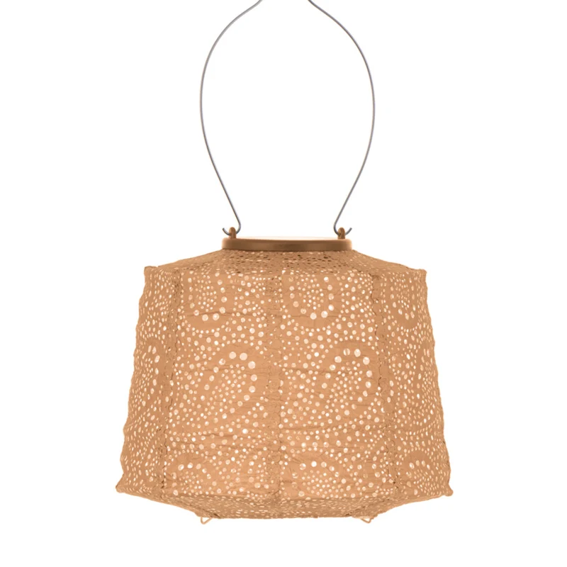 Solar Lampion Lampshade - Paisley Apricot - 20 cm