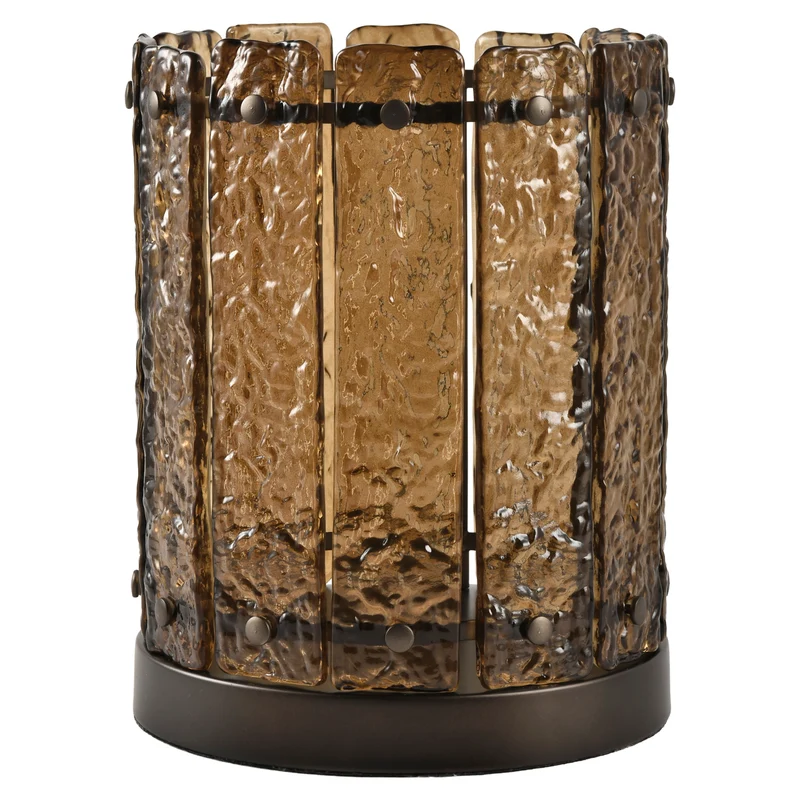 Windlicht Nuri S - Bruin glas