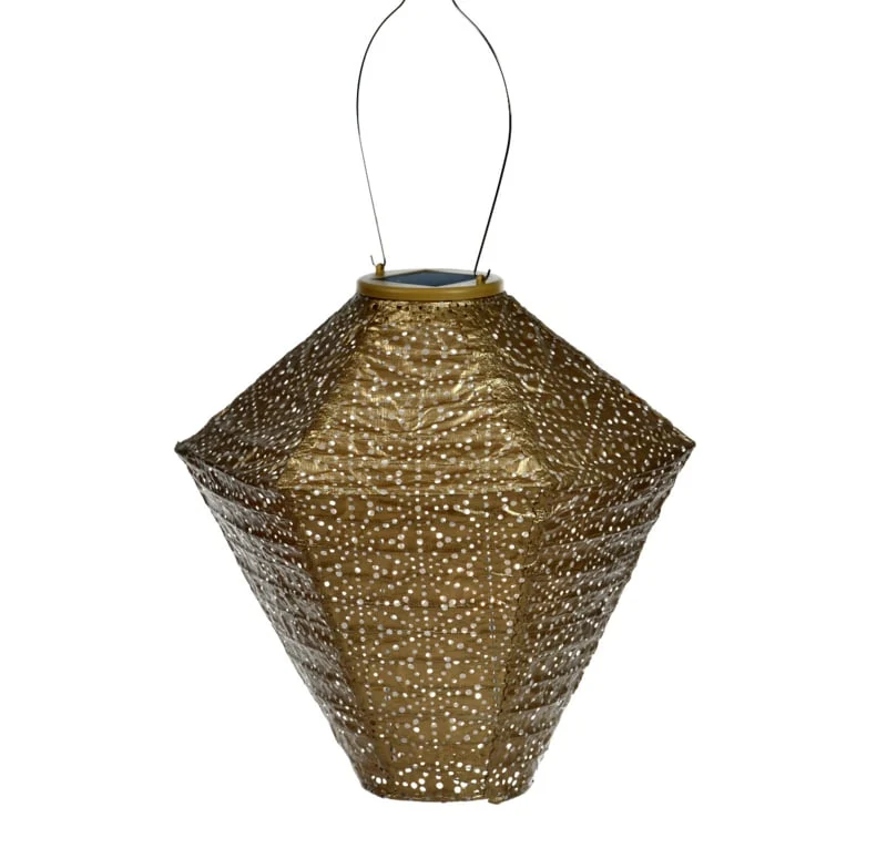 Solar Lampion Diamond - Sashiko Gold - 28 cm