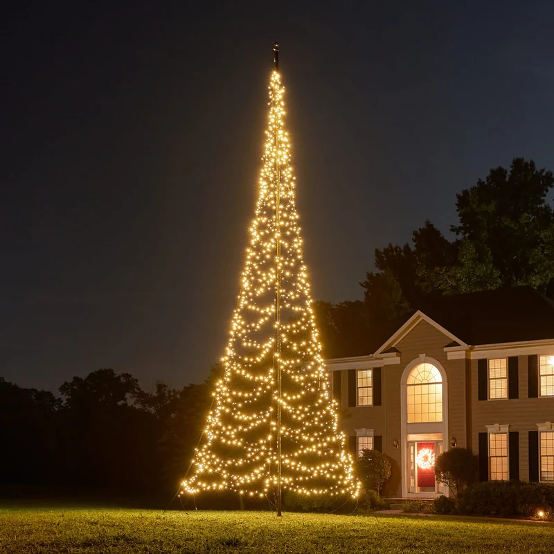 Fairybell Bundle | 8 metres | 1500 LED lights | Warm white | Including flagpole