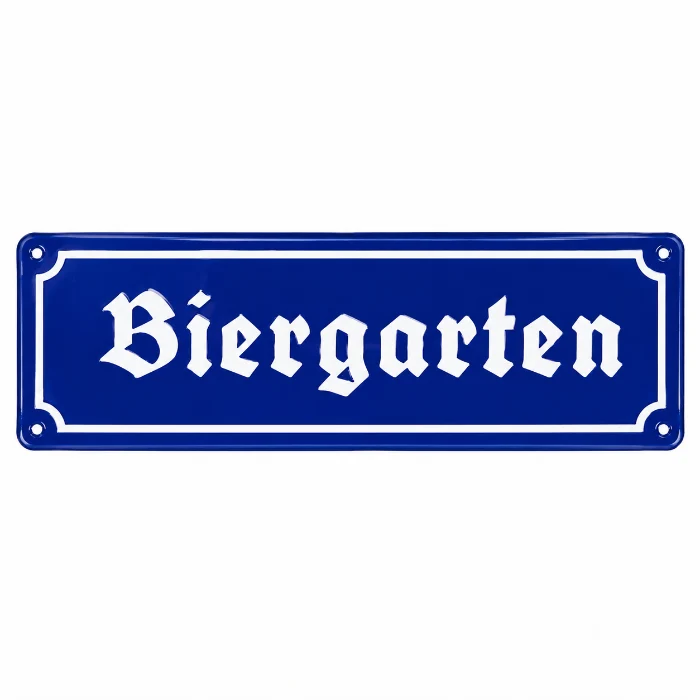 Metalen bord Biergarten