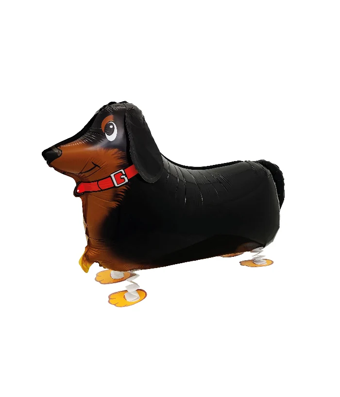 Folieballon wandelende hond - 60 x 38 cm
