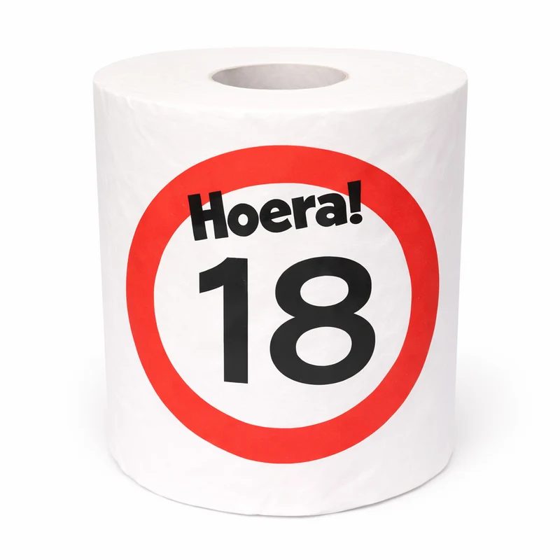 WC rol 18 jaar verkeersbord