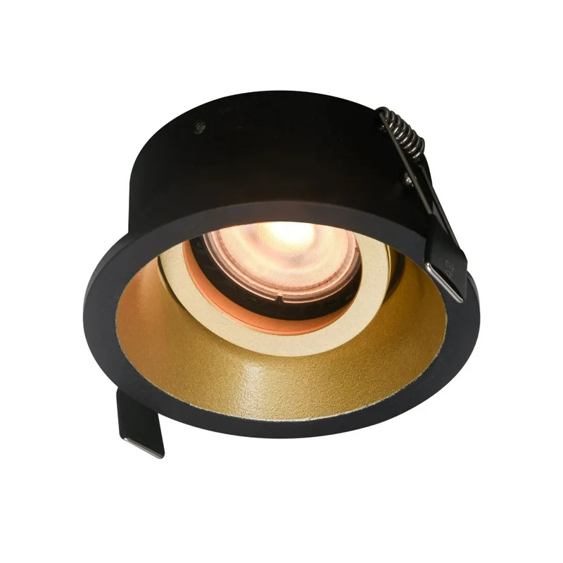 Artdelight Inbouwspot Roura - Zwart/Goud