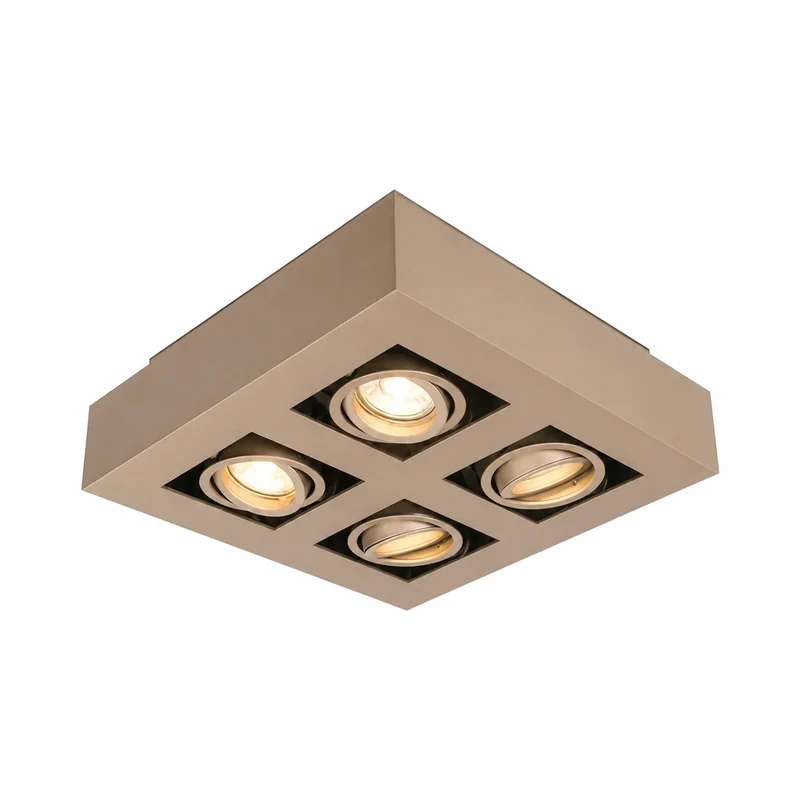 Artdelight spot Bosco - 4 lichts - 25 x 8.6 cm - champagne