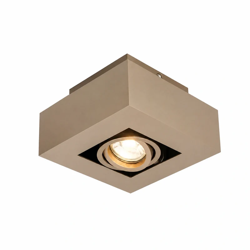 Artdelight spot Bosco - 1 lichts - 14 x 8.6 cm - champagne