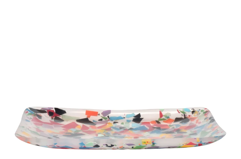Dienblad large - Confetti Transparent