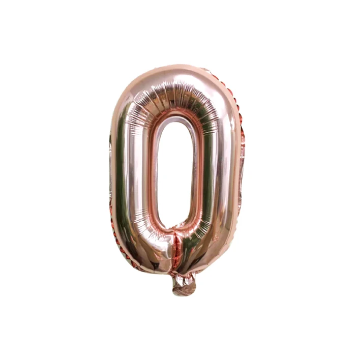 Folieballon letter O roségoud - 35 cm