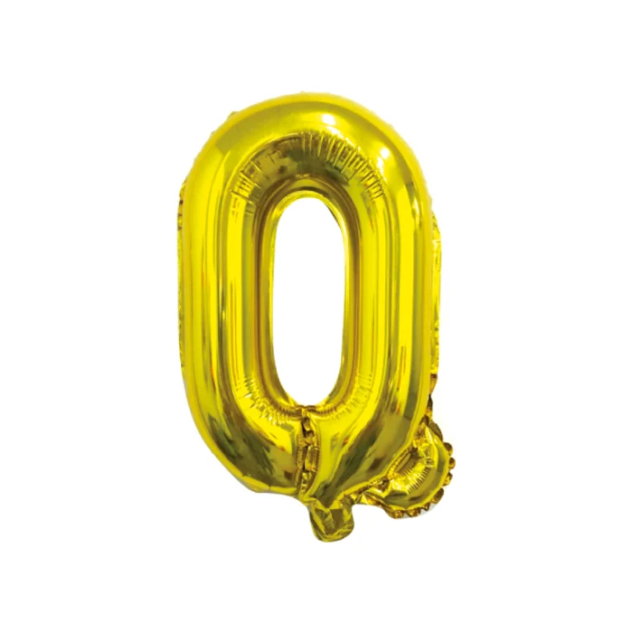 Folieballon letter Q Goud - 35 cm
