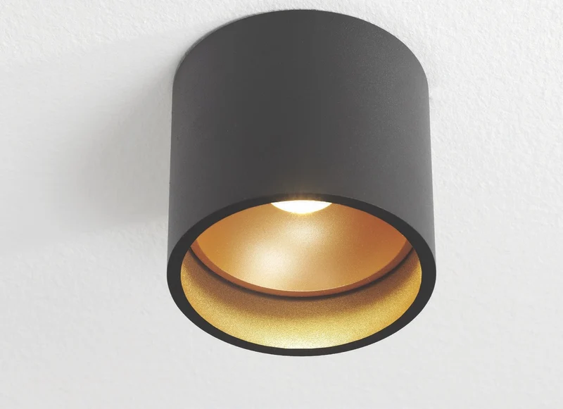 Artdelight Plafondlamp Ormond - Zwart/Koper
