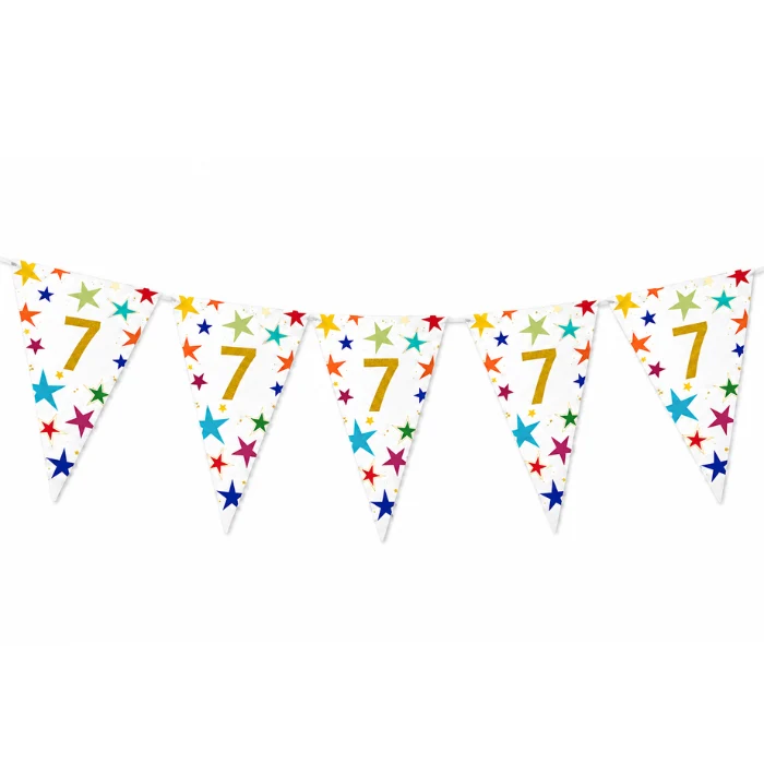 Vlaggenlijn Sterren 7 jaar - 6m (15 vlaggen)