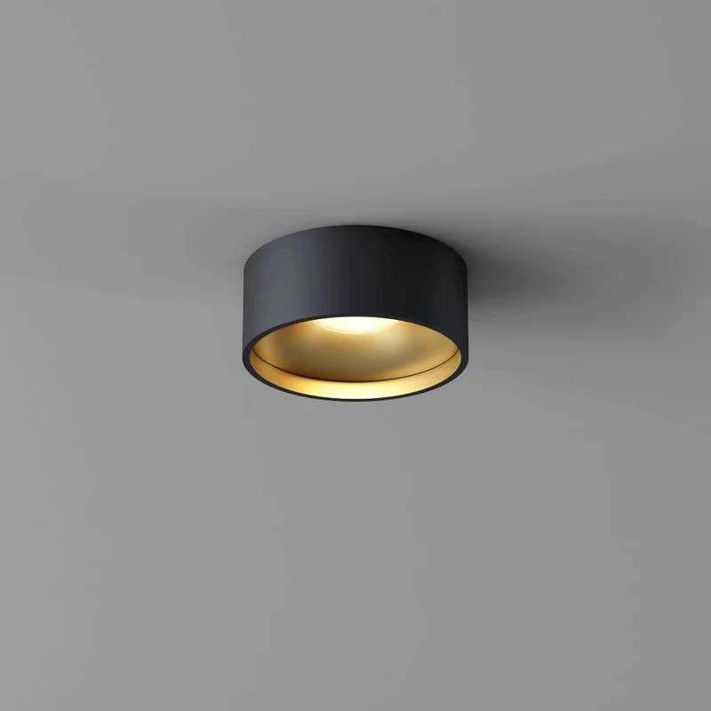 Artdelight Plafondlamp Oran - Zwart/Goud