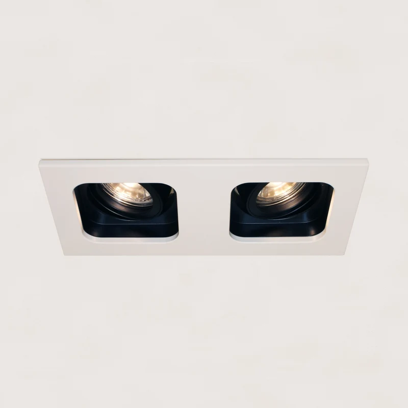 Artdelight Inbouwspot Moggio 2L - Wit/Zwart