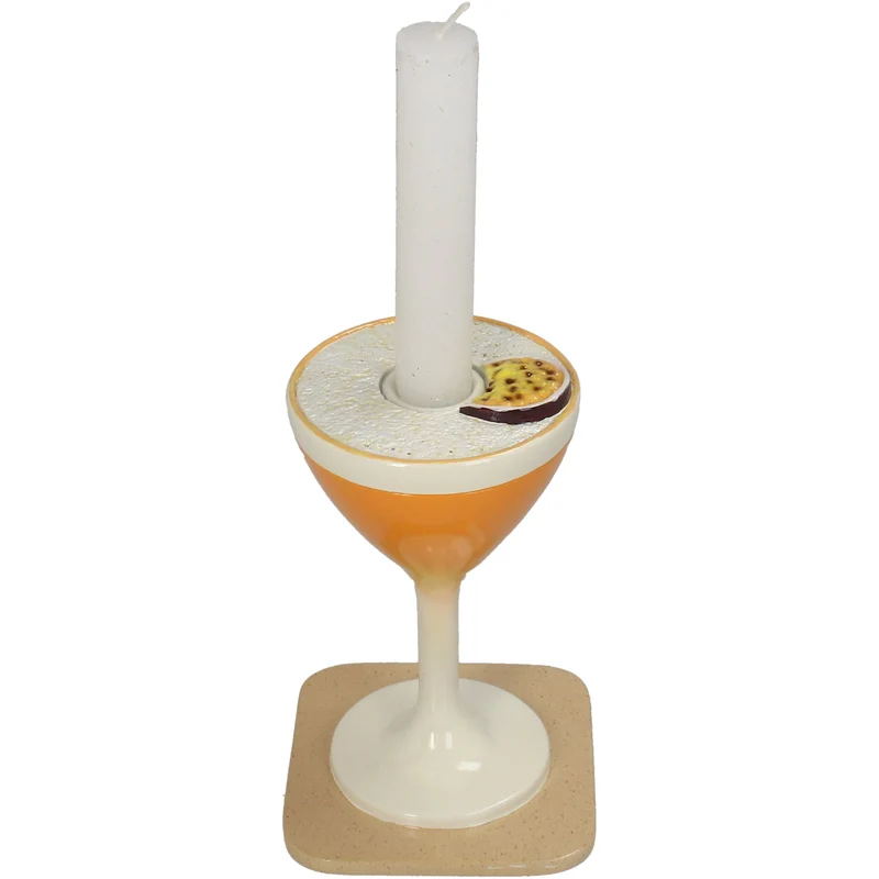 Candle Stick Pornstar Martini Polyresin Ochre 9.7x9.7x15cm
