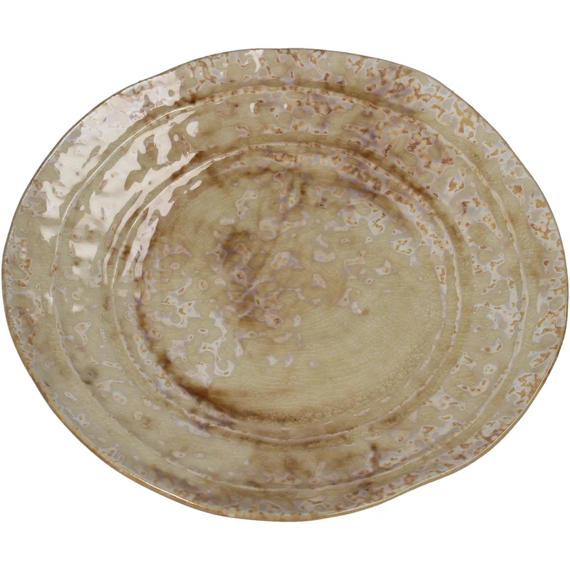Plate Stoneware Beige 21x20.8x2.5cm