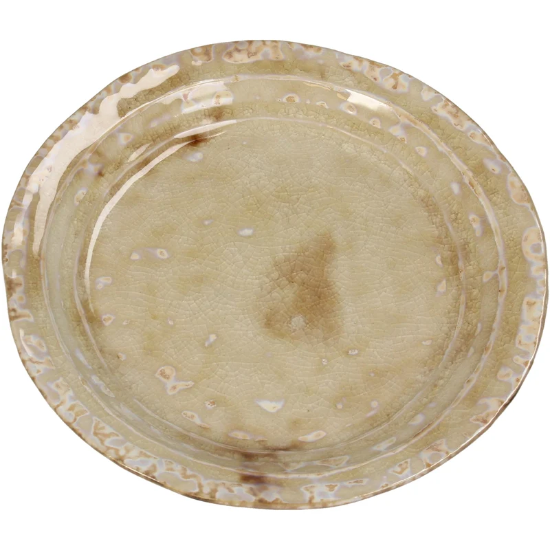 Plate Stoneware Beige 16.3x16.3x2cm