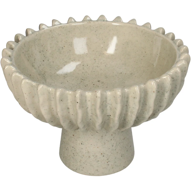 Bowl Stoneware Beige 20.5x20.5x14cm