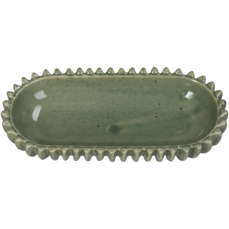 Bowl Stoneware Green 26.5x12.5x4.5cm