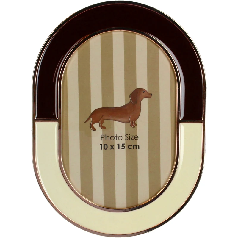 Photo Frame Zinc Alloy Brown 10x15cm