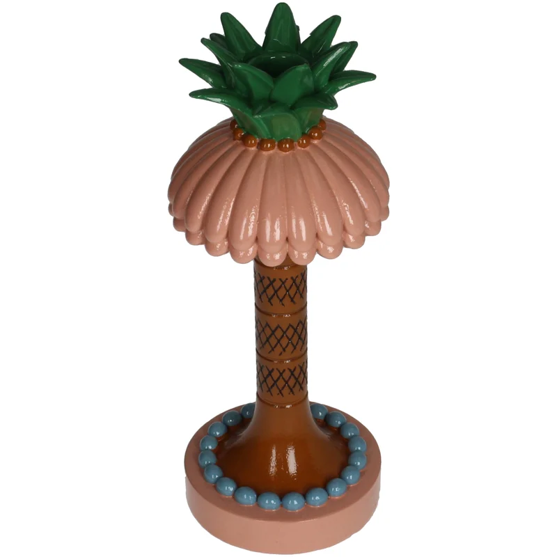 Candle Stick Tropical Polyresin Multi 10x10x25cm