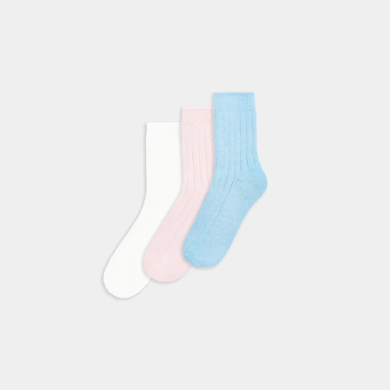 Dikke Geribde Sokken (3-pack) - Multi
