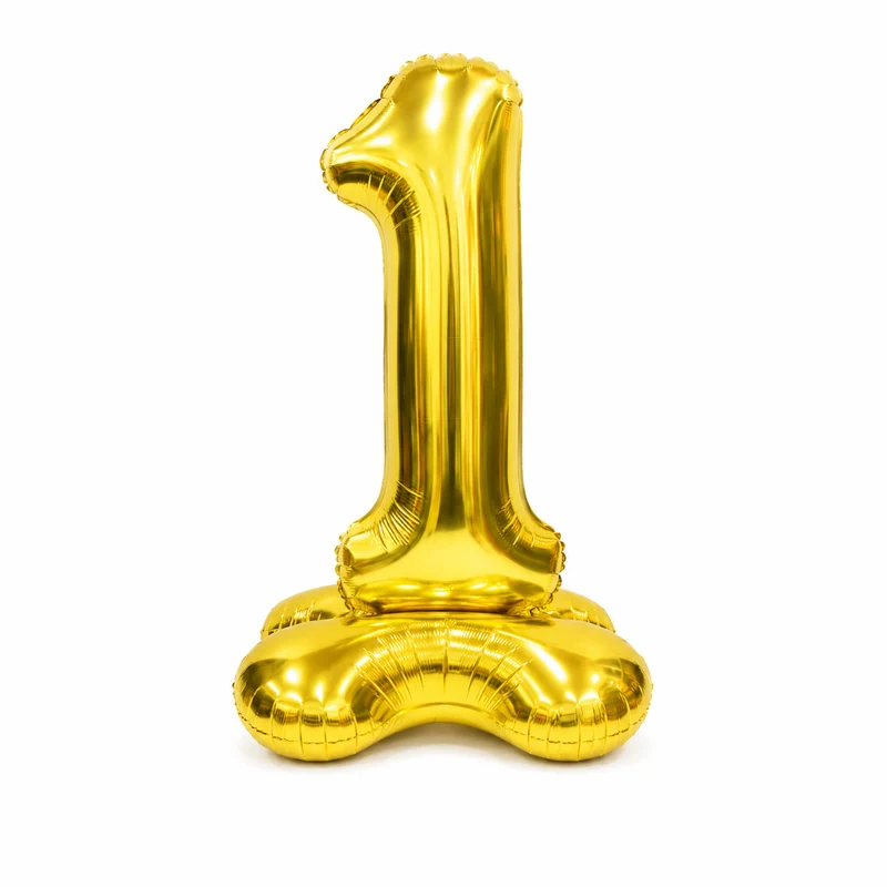 Folieballon staand XXL 1 goud - 103 cm