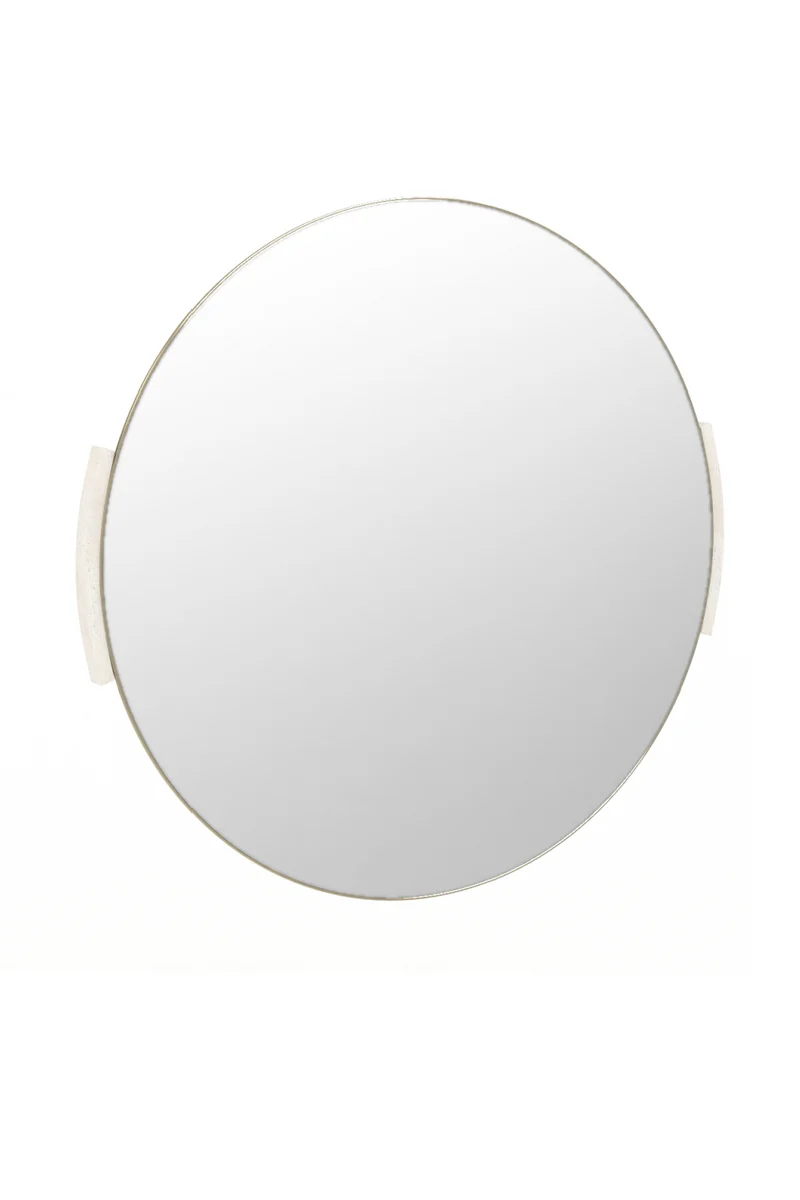 Spiegel Overlap - Rond - Travertine