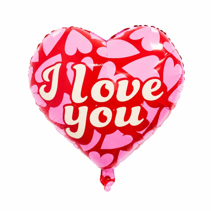 Folieballon hart i love you - 45 cm