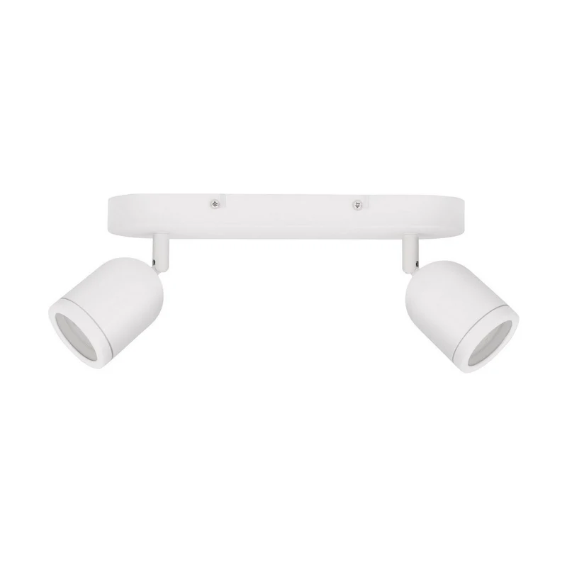 Nova Luce ORSON Dubbele badkamerspot, zandwit, GU10, 2x10W, IP44