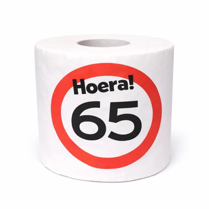 WC rol 65 jaar verkeersbord