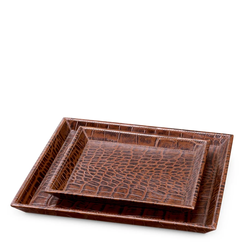 Bureau dienblad Scaleo - Bruin (set van 2)