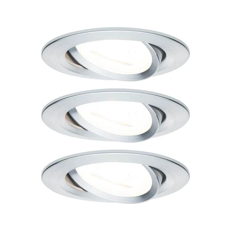 Einbauleuchten-Set Nova rund schwenkbar LED 3x6,5W 2700K GU10