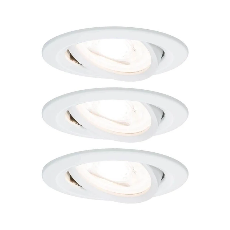 Einbauleuchten-Set Nova rund schwenkbar LED 3x6,5W 2700K GU10 Weiß