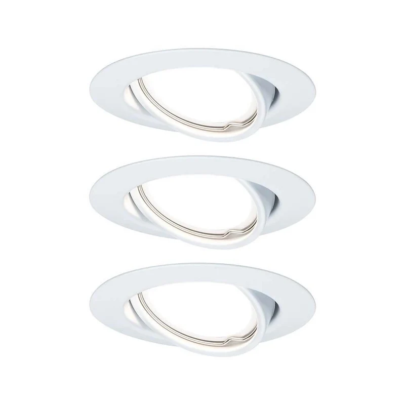 Einbauleuchten-Base rund schwenkbar LED 3-stepdim 3x5W GU10 Weiß