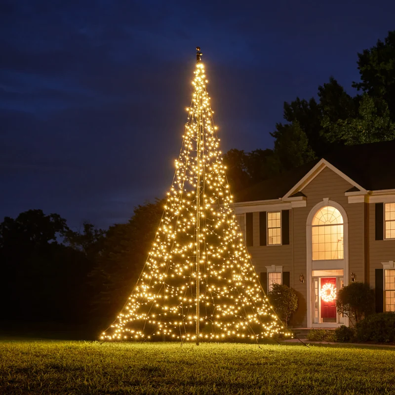 Fairybell Bundel | 6 meter | 1200 LED-lampjes | Warm wit | Inclusief vlaggenmast