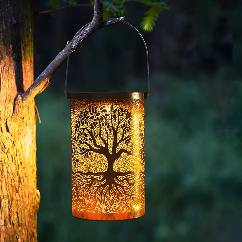 Solar Hangende Lantaarn – Boomprojectie met Warm Wit Licht en IP55