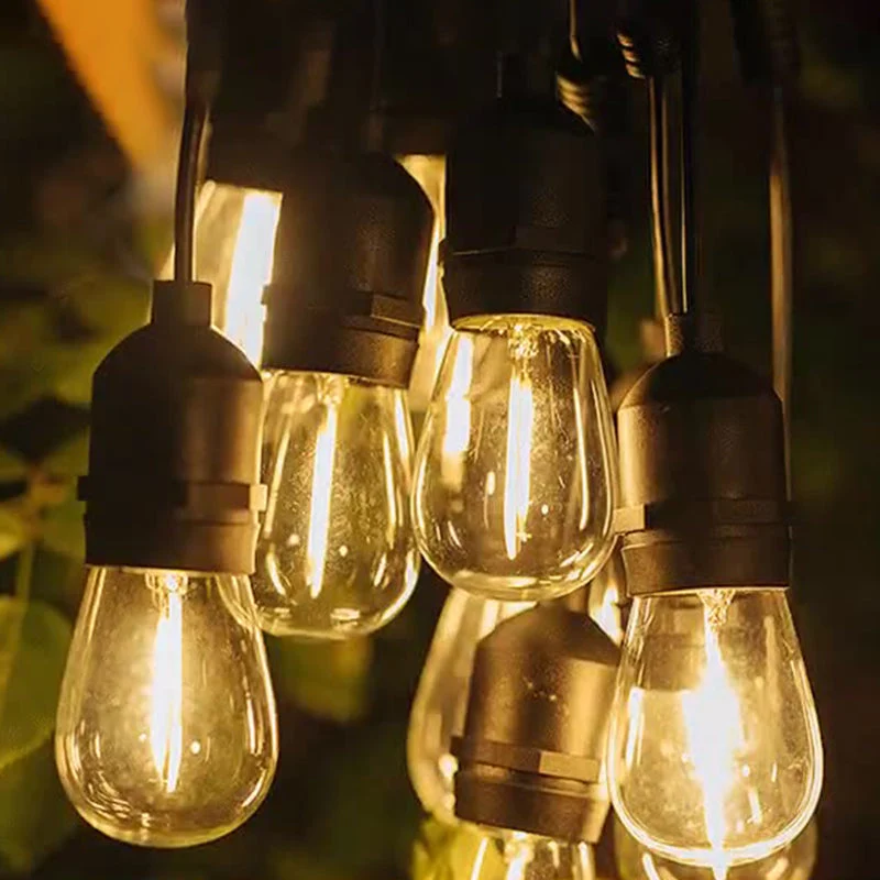 Solar/USB String Light – Art Deco Zwart – (15 LED’s)
