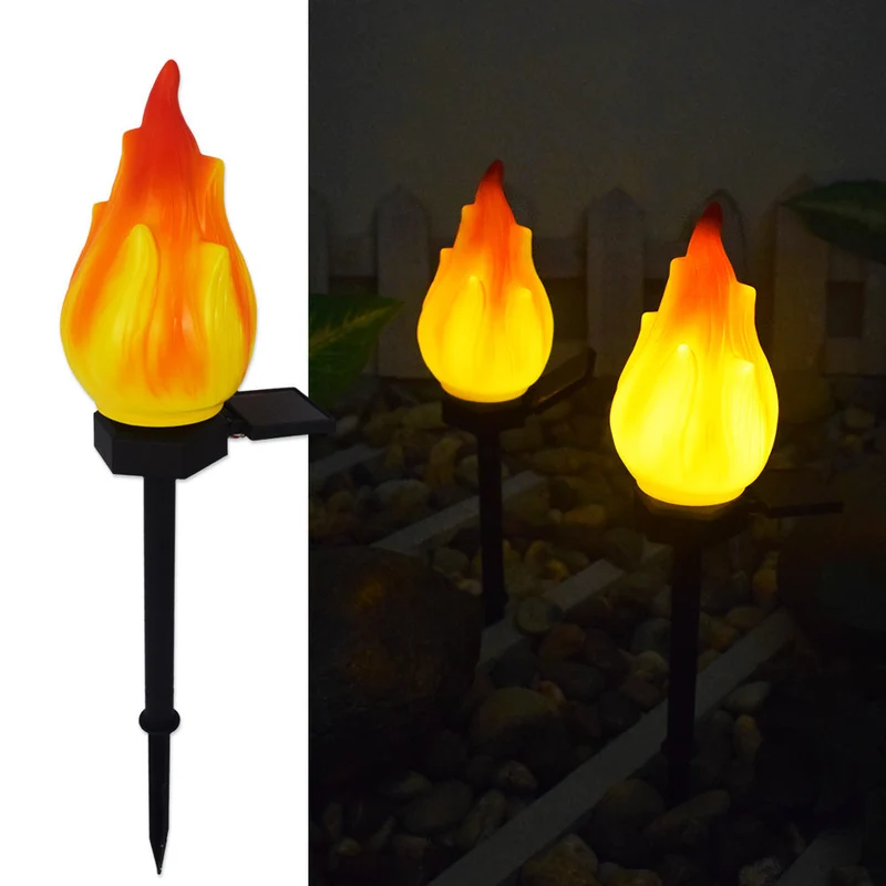 Solar LED Tuinprikker – Geel/Rood – (1, 3 of 4 Lichtbronnen)