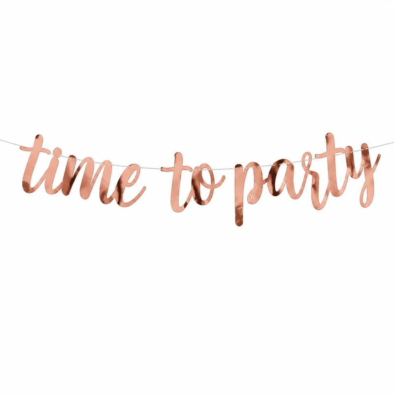 Vlaggenlijn Time to Party XL - 2,5m x 40 cm