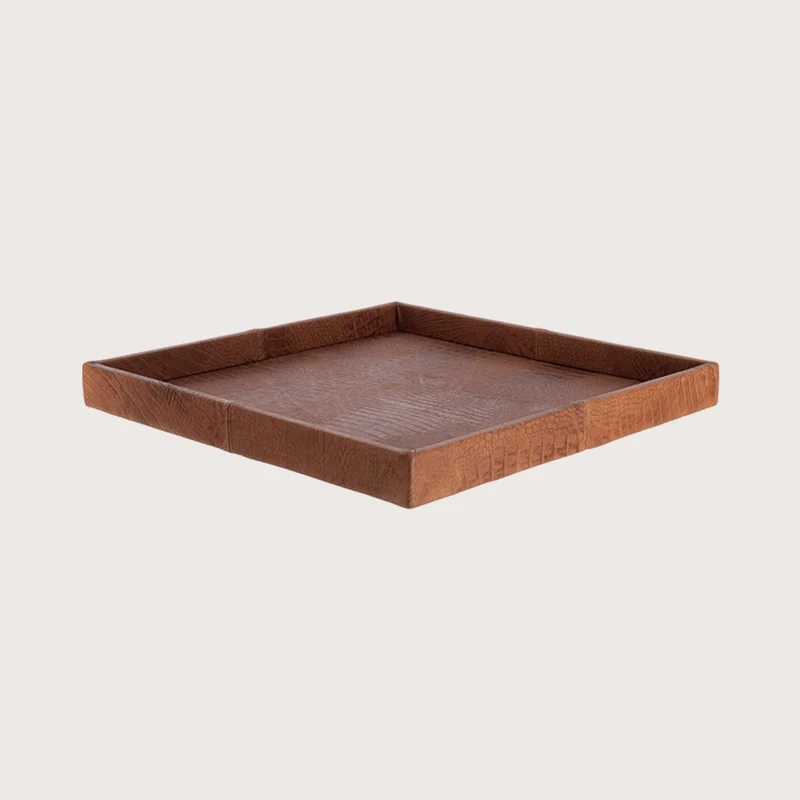 Dienblad - croco print - Cognac - L60 B60 H6
