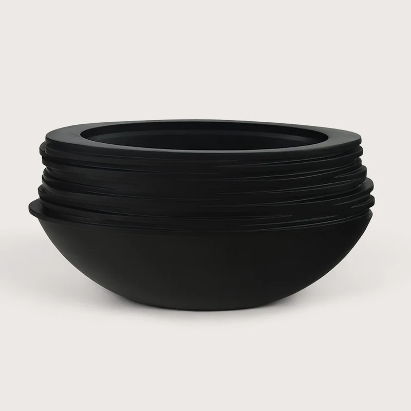 Plantenbak Roza Ovaal M - Zwart - L80 B32 H40