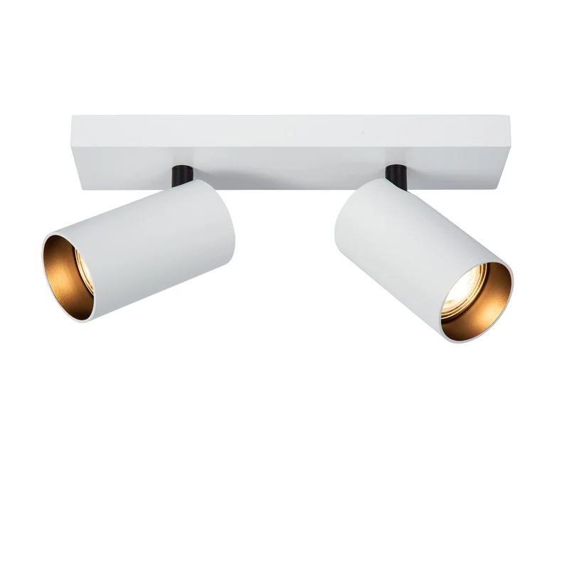 Atmooz plafondlamp Era 2 - wit - zwart binnenin - 28 x 13 x H 12 cm - GU10