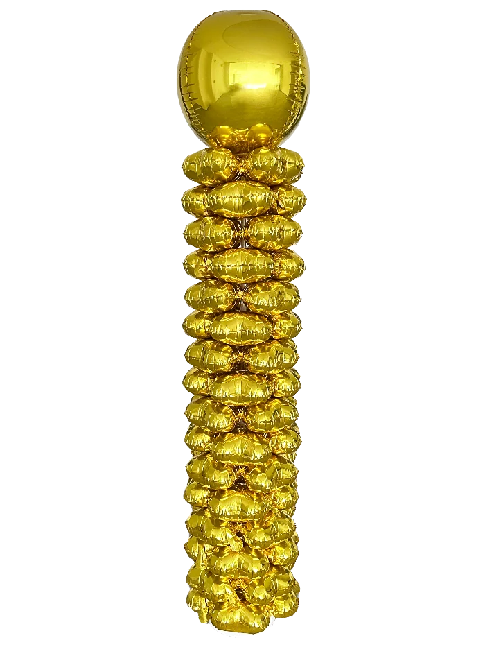 Folieballonnen pilaar goud - 160cm