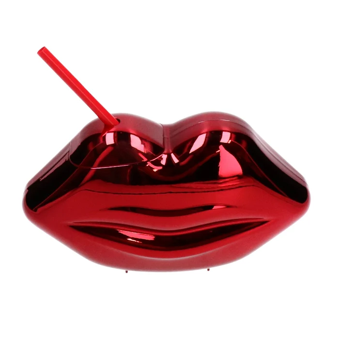 Beker lippen rood