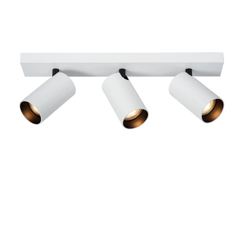 Atmooz plafondlamp Era 3 - wit - zwart binnenin - 42 x 13 x H 12 cm - GU10