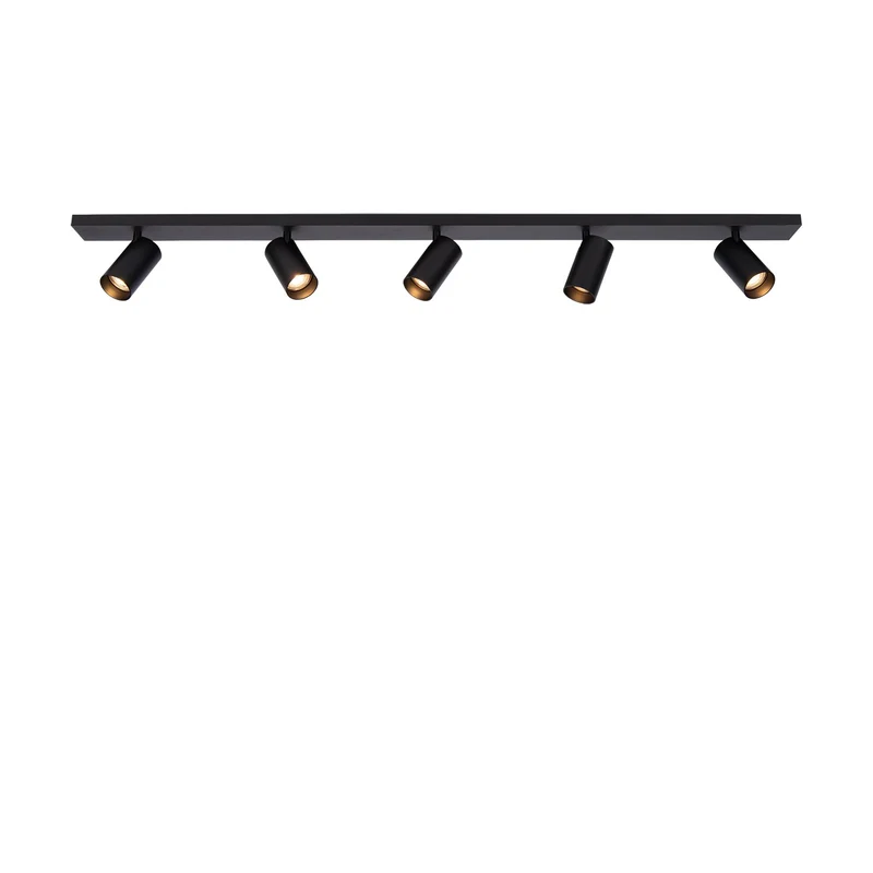 Atmooz plafondlamp Era 5 - zwart - 120 x 7 x H 10 cm - GU10