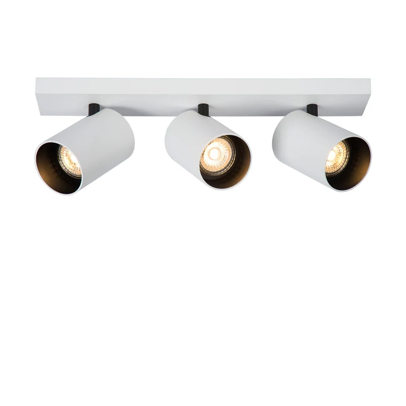 Atmooz plafondlamp Nuo 3 - wit-zwart binnenin - 42 x 13 x H 12 cm - GU10